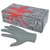 Nitrile Disposable Gloves, Powder Free; Textured, 4 mil, Large, Gray