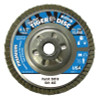 Tiger Disc Angled Style Flap Discs, 4 1/2", 40 Grit, 5/8 Arbor, Aluminum Back