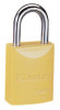 Pro Series High Visibility Aluminum Padlocks,1/4"Dia, 1 1/16"L X 25/32"W, Yellow