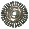 Stringer Bead Wheel Brush, 4 in D x 4 in W, 0.02in Stainless Steel, Clamshell Pk