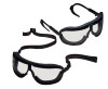 Fectoggles Impact Goggles, Large, Clear/Black, Elastic Headband