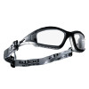 Tracker Series Safety Glasses, Anti-Scratch Anti-Fog Clear Lenses, Black/Gray