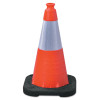 Enviro Cones, 18 in, 3 lb, 1 - 6" Reflective Collar, LDPE, Orange