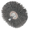 Stem-Mounted Narrow Conflex Brush, 3 in D x 1/2 in W, .014 in Steel, 20,000 rpm