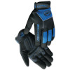 M.A.G. Rhino-Tex Synthetic Leather Gloves, Large, Black/Blue