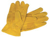 Driving Gloves, Cowhide, X-Large, Unlined, Gold