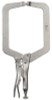 Locking C-Clamps, Jaw Opens to 4 1/2 in, 9 in Long