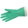 Unsupported Nitrile Gloves, Straight; Gauntlet Cuff, Flocked Lined, 3X-Large