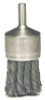 Hollow-End Knot Wire End Brush, Steel, 22,000 rpm, 3/4" x 0.02"