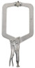 Locking C-Clamps with Swivel Pads, Jaw Opens to 4 1/2 in, 9 in Long