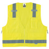 GloWear 8250Z Type R Class 2 Surveyors Vest, Zipper, Small/Medium, Lime