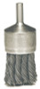 Hollow-End Knot Wire End Brush, Steel, 22,000 rpm, 1 1/8" x 0.014"