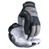 White Goat Grain Leather Palm Gloves, X-Large, White/Black/Gray