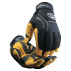 Gold Grain Leather Palm Gloves, 2X-Large, Gold/Black