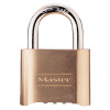 No. 175 Combination Brass Padlocks, 5/16 in Diam., 1 in L X 1 in W, Steel, 4/BX