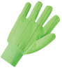 Canvas Gloves, Large, Hi-Viz Green, Knit-Wrist Cuff