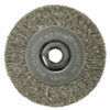 Narrow Face Crimped Wire Wheel, 4 in D x 1/2 in W, .014 in Steel, 14,000 rpm