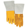 Premium Welding Gloves, Grain Cowhide, X-Large, Gold
