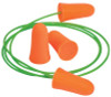 Mellows Foam Ear Plugs, Foam, Bright Orange, Corded