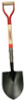 Razor-Back Round Point Shovels, 12 X 9.5, 30 in White Ash Steel D-Grip Handle