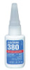 380 Black Max Instant Adhesive, Toughened, 1 oz, Bottle, Black