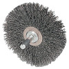 Stem-Mounted Narrow Conflex Brush, 3 in D x 1/2 in W, .014 Stainless Steel Wire