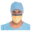 Fluidshield Surgical Mask with Visor, Fog-Free, Clear/Orange, 25/Box