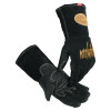 Revolution® Welding Gloves, Cowhide/Deersplit Leather, Large, Black/Tan Patches