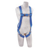 First Full Body Harnesses, Back D-Ring, Pass Thru Buckle Legs, Universal, Blue