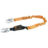 Titan Pack-Type Shock Absorbing Lanyard, Locking Snap Hooks, 1 Leg, Orange