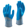 305 Latex Coated Gloves, Large, Blue/Gray