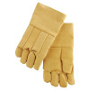 High-Heat Wool-Lined Gloves, Fiberglass/Wool, Yellow, Large