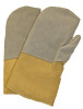 High Heat Gloves, Fiberglass; Full Leather Face/Wool, Yellow, Large