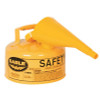 Type 1 Safety Can With Funnel, 1 gal, Steel, Yellow