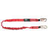 FP Diamond Shock-Absorbing Lanyard, 6ft, Anchor (HL2000) Connect, 310lb Cap, Red