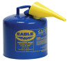 Type l Safety Cans, Kerosene, 5 gal, Blue, Funnel