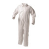 KLEENGUARD A35 Coveralls, Shell, Open Wrist/Ankles, White, LG