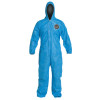 Proshield 10 Coveralls Blue with Attached Hood, XL, 25/BX