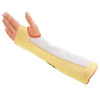 Heat/Cut Resistant Sleeve w/Thumbhole/Leather Arm Patch,14", Elastic Closure, YW