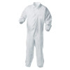 KLEENGUARD A35 Coveralls, Zipper Front, Elastic Wrists/Ankles, White, 2XL