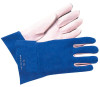 Tig Welding Gloves, Deerskin; Split Cowhide Cuff, Large, Pearl Gray, 2 in Cuff