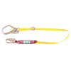 Sure-Stop Shock-Absorbing Lanyard, 4 ft, Anchorage Connection, 310lb Cap, Yellow