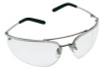 Metaliks Safety Eyewear, Mirror Polycarbon Hard Coat Lenses, Silver Metal Frame