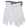 Goatskin Drivers Gloves, Goatskin/Poly/Cotton, XXL, White/Yellow