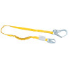 Manyard Shock-Absorbing Lanyard, 6 ft, Anchorage Connection, 1 Leg, Yellow