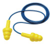 E-A-R Ultrafit Earplugs, Elastomeric Polymer, Corded, Box, 100 pair per box