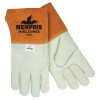 Grain Cow MIG/TIG Welders Gloves, Grain Cow Leather, Large, Russet/Cream
