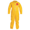 Tychem QC Coveralls, Open Wrists/Ankles, Serged Seams, Yellow, 3X-Large