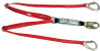 FP5K Tie-Back Shock Absorbing Lanyard, Nylon, Snap Hook/Carabiner, 2 Legs