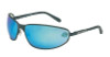 HD 500 Series Safety Glasses, Blue Mirror Polycarb Hard Coat Lenses, Black Frame